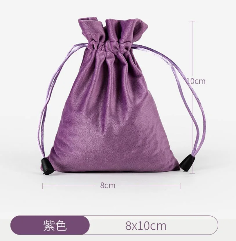 Custom Logo Printed Dust Bag Drawstring Cosmetic Jewelry Gift Bag Velvet Pouch