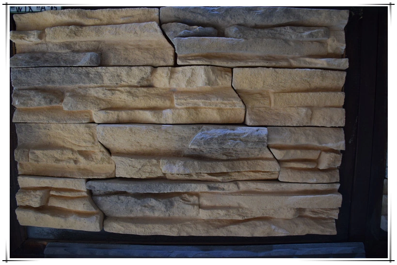 Pierre extérieure de revêtement de mur de décoration de pierre artificielle de culture d'approvisionnement