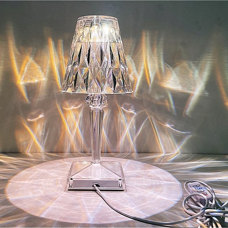 Crystal Mini Portable LED Table Lamps