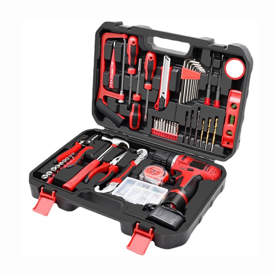 Kits combinés d'outils électriques pour perceuse sans fil 21 V 109pièces Professional Household Kit d'outils Home avec kits d'outils à main pour Jardin