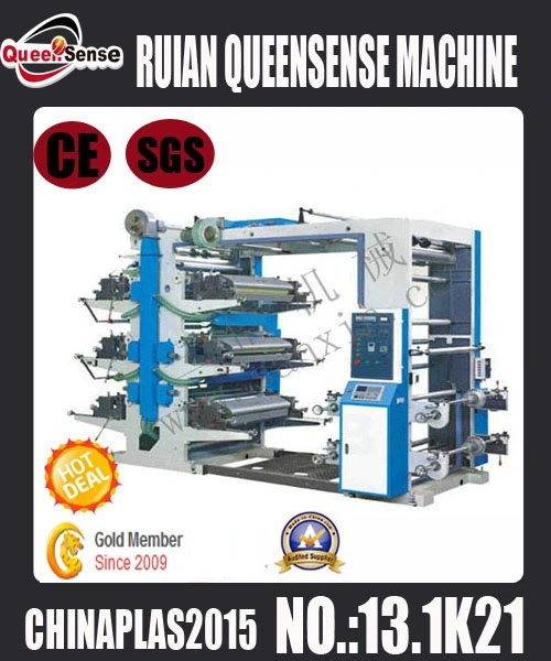 Six Colour Flexographic Stack Printing Machine