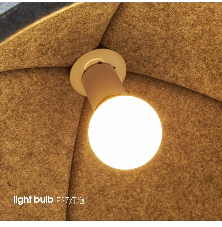 2022 Most Popular Eco-Friendly Recycled Pet Non Woven Felt Light Shade Office Acoustic Ball Shape Mason Jar Chandelier