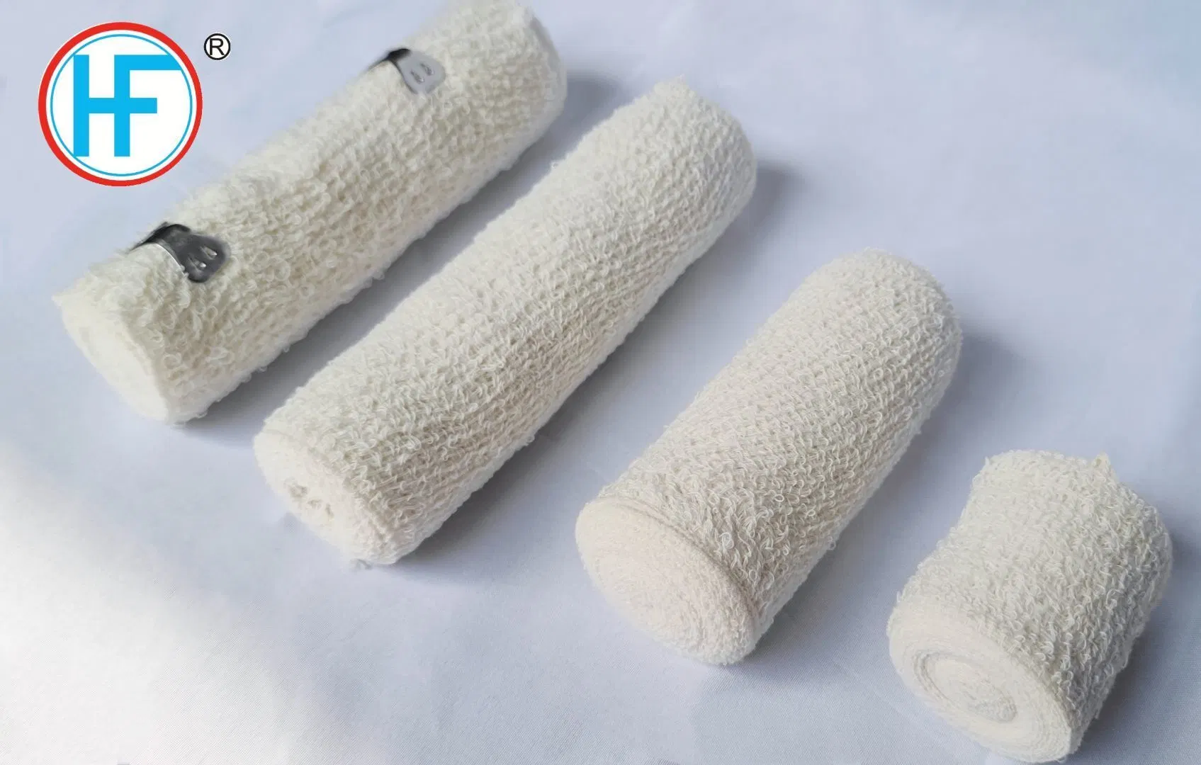Krankenhaus Versorgung Einweg-Baumwolle Spandex Natürliche Elastische Krepp-Verband