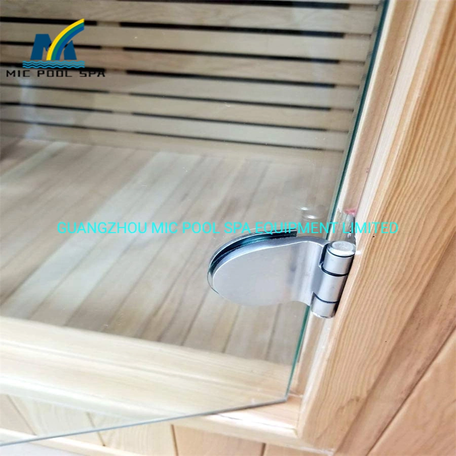 Sauna sec infrarouge avec porte en verre pour sauna