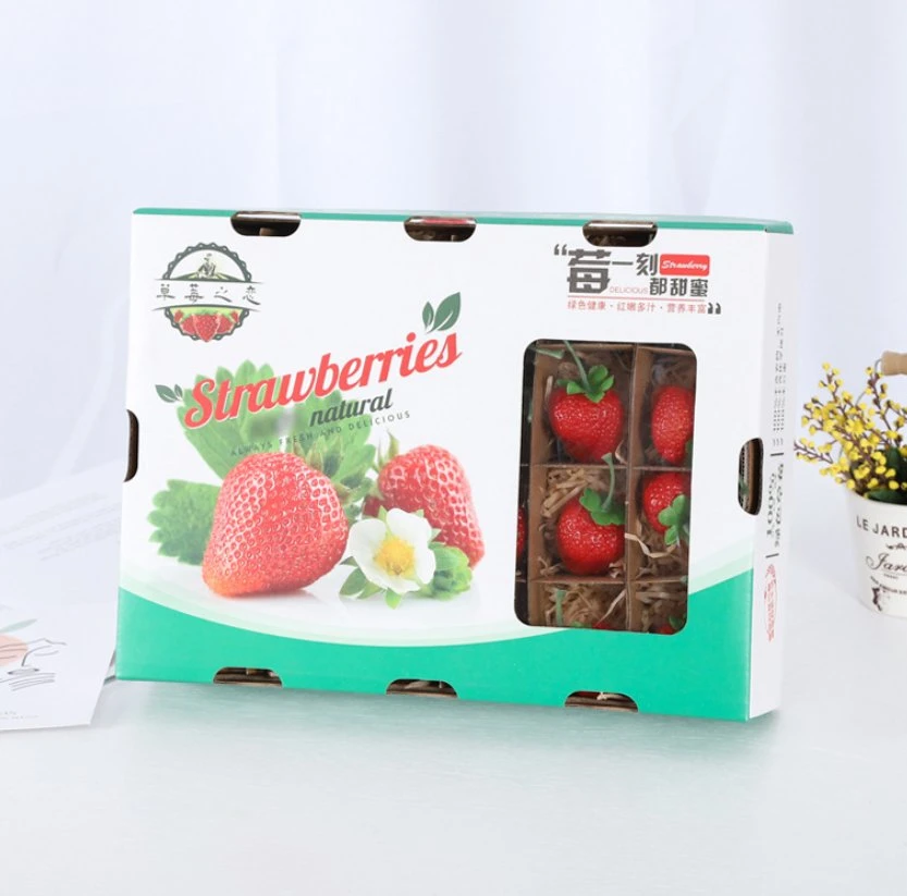 Hermoso fruto y fresa caja de embalaje de cartón corrugado Egg-Crate