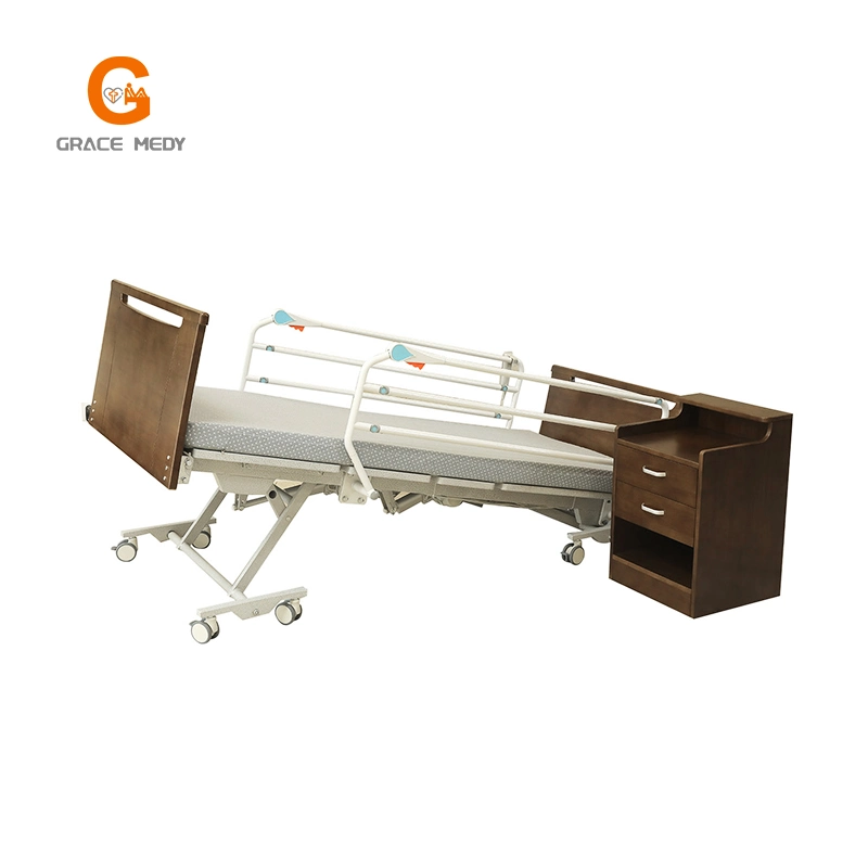 Hospital Equipments Foldable Electric Multi-Functional Nursing Care Bed for Home