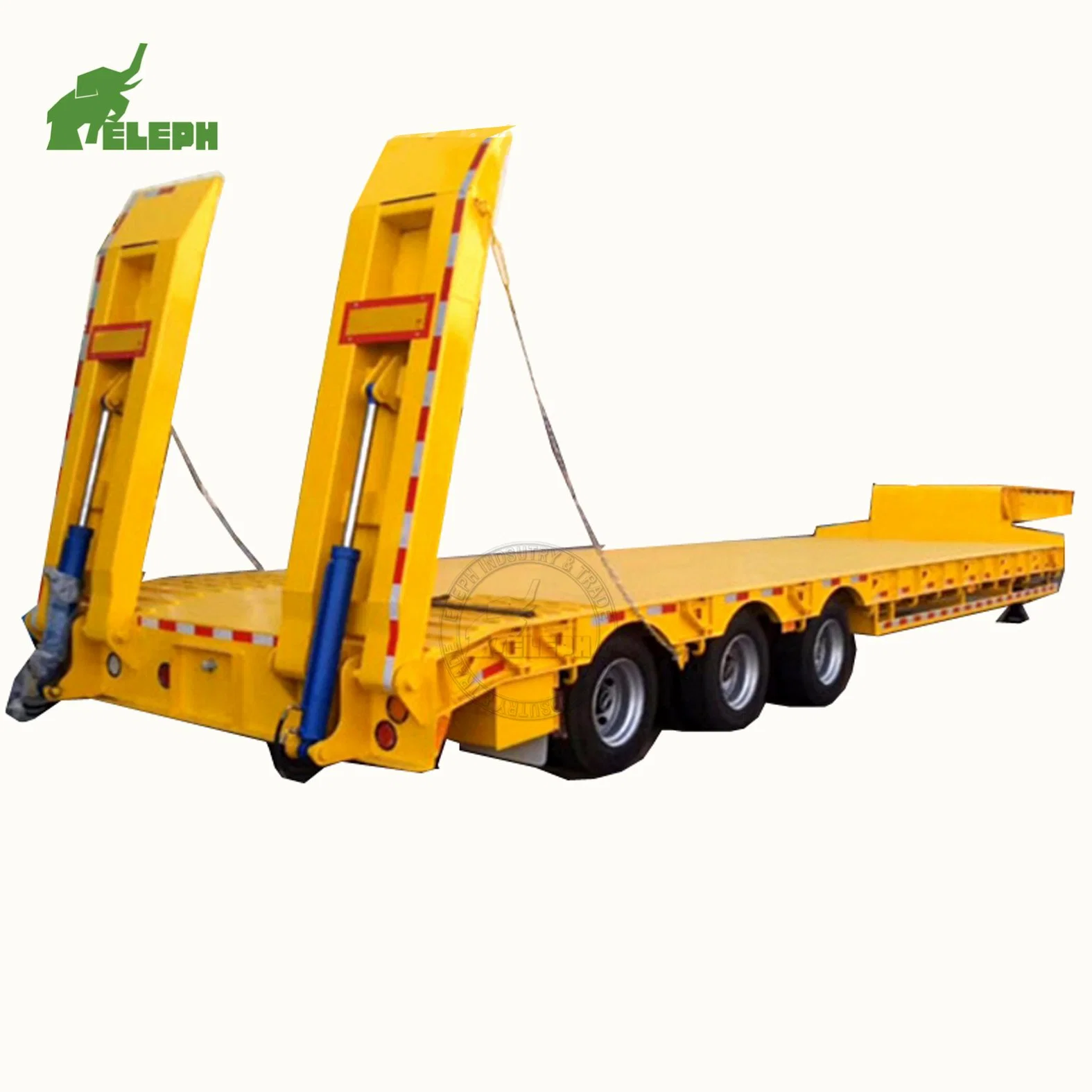 2/3/4 Axles 50/60/80/100 Tons Low Bed Lowbed Lowboy Loader Drop Deck Heavy Duty Dolly Semi Trailer