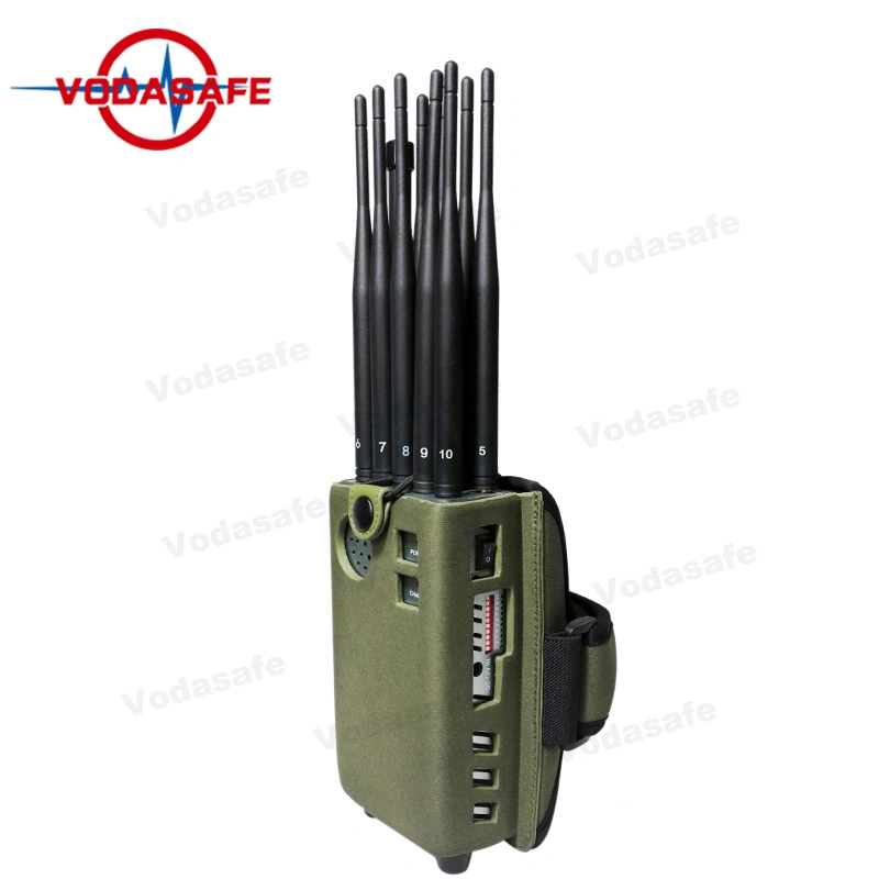 10 Antennas Newest 5g Jammer with WLAN WiFi Bluetooth 2.4GHz 5.2GHz 5.8GHz WiFi Blocker