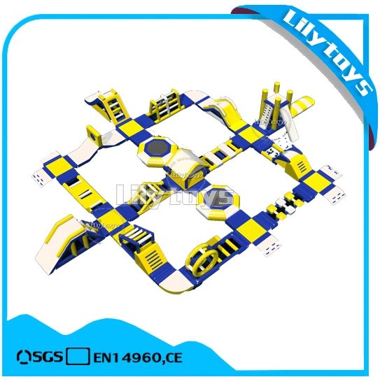 Professional Customized Inflatable Aqua Adventure Waterpark Inflatable Floating Water Park for Commercial Rental