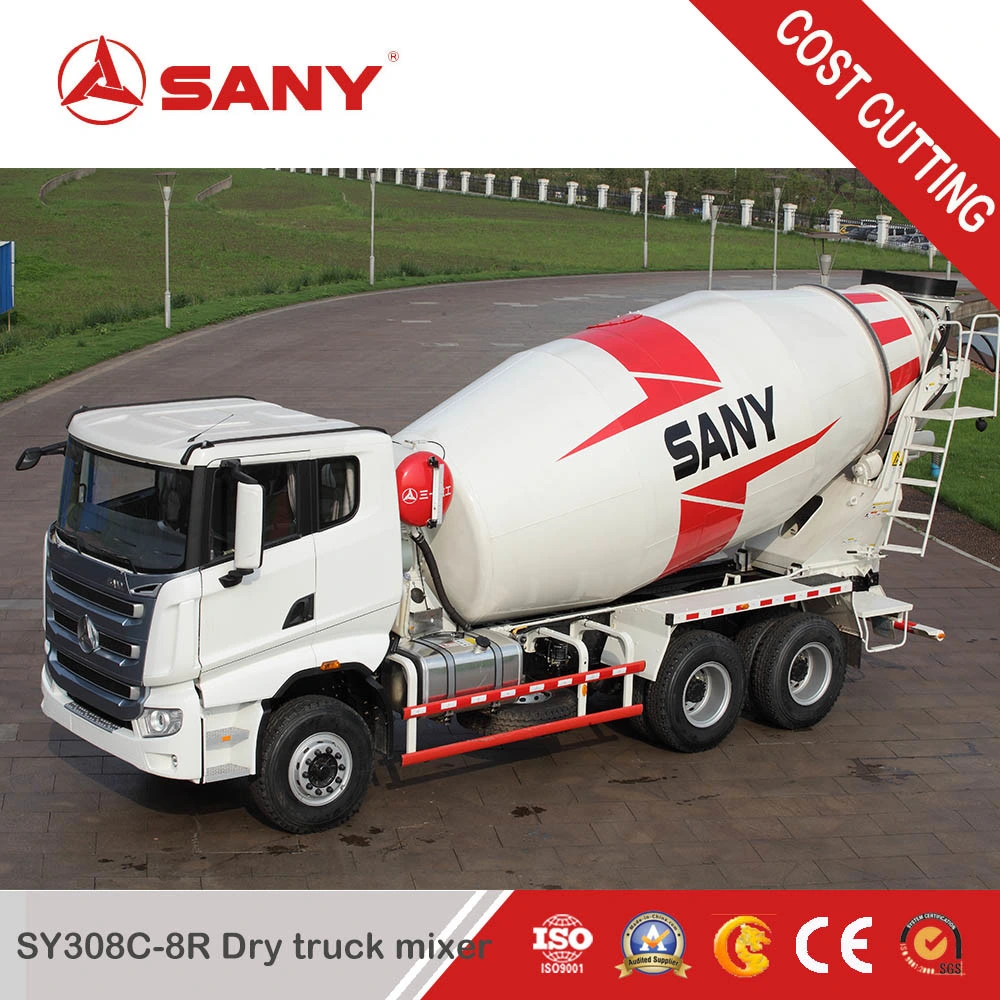 Sany Sy308c-8 (R trocken) 8m3 hohe Konfigurationen Zement Beton Mixer LKW Baumaschine Preis Zum Verkauf