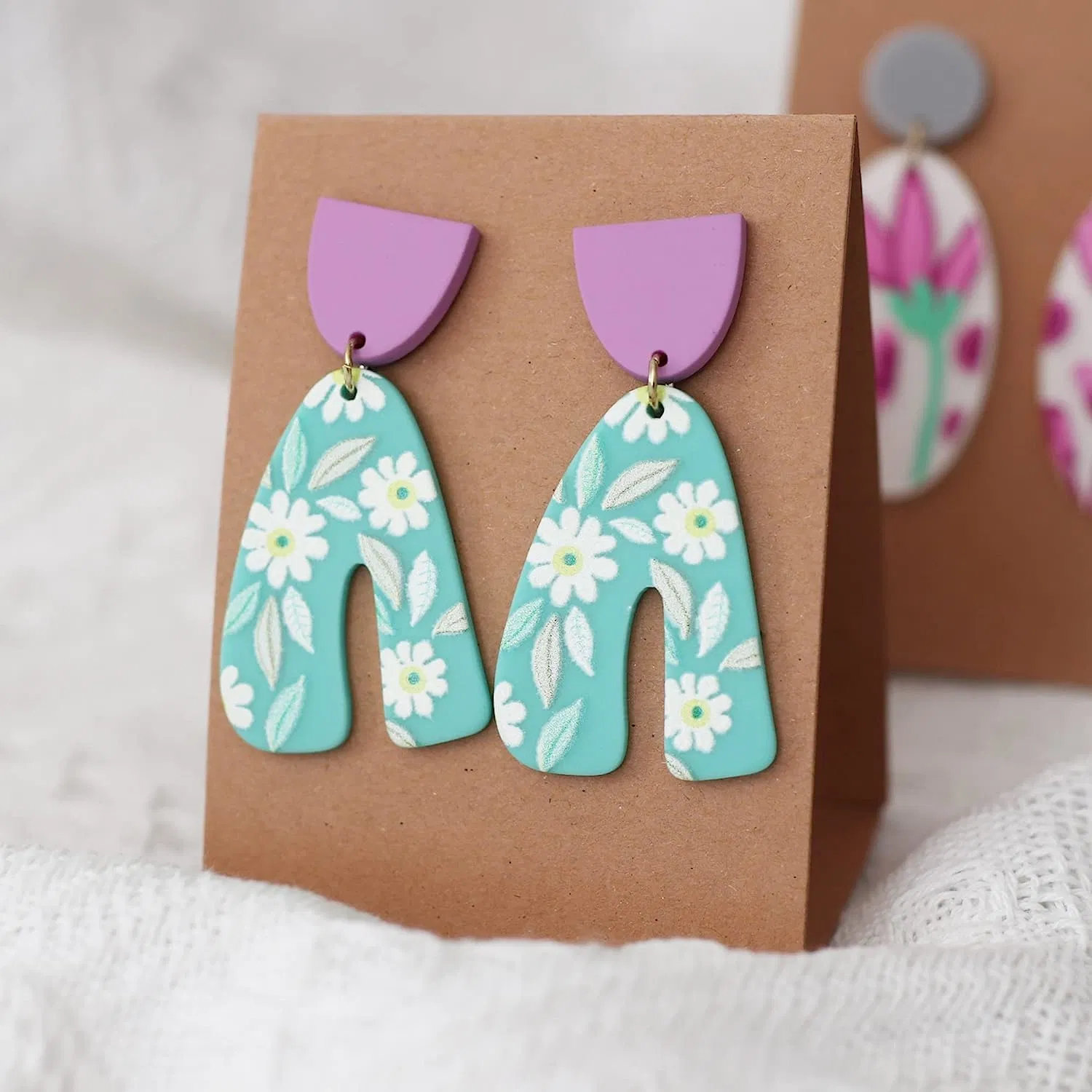 Standing Earring Display Cards Card Holders Paper Hanging Packaging Jewelry Supplies Selling DIY Earrings Retail