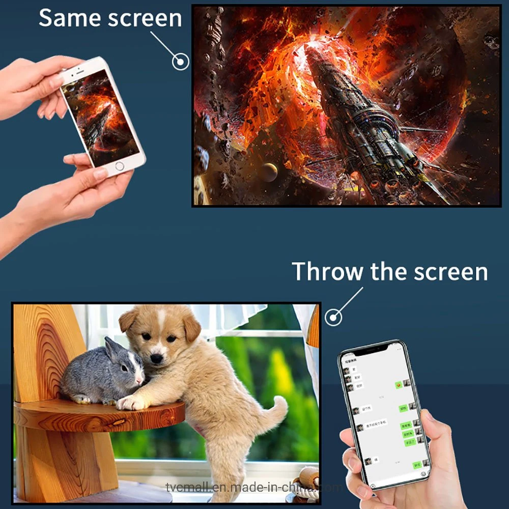 Yg230 Mini proyector de vídeo 1080P de soporte de película de cine en casa Beamer multipantalla WiFi el reproductor multimedia proyector - Tapón de EE.UU.