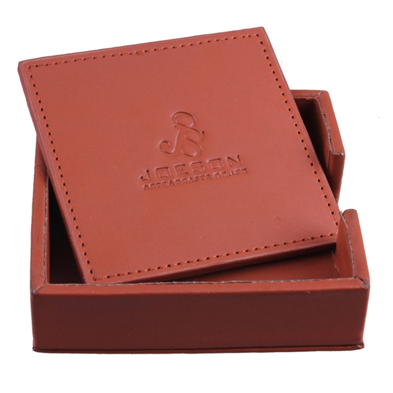 Promotion Gifts Custom Square Leather Drink Coasters