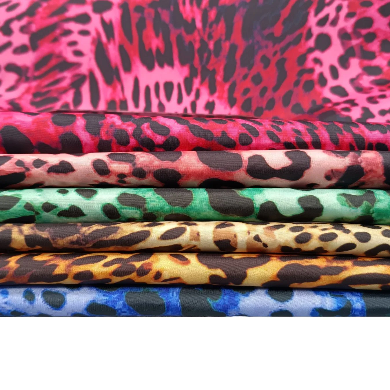 Fashionable Leopard Pattern Polyester Printed Fabric for Garment Lining