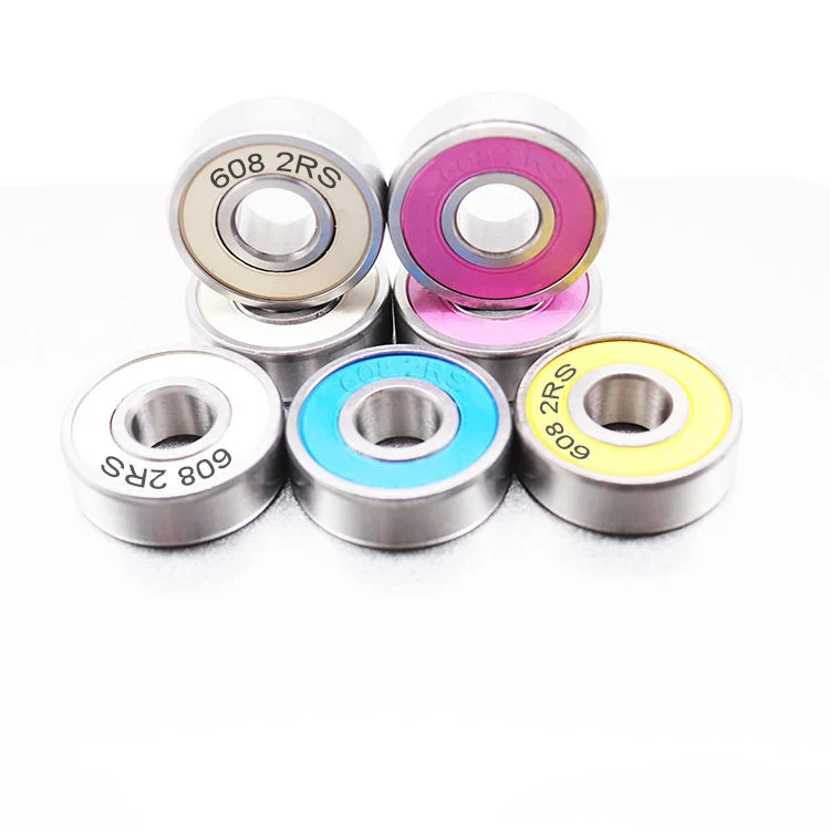 High quality/High cost performance Bearing Set 608zz Multiple Colour 608-2RS 8*22*7 mm for Skateboard Scooter Roller Ball Bearing 608 RS