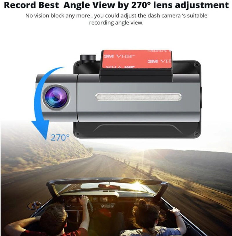 Mini Dash Cam Front and Rear with Night Vision, Full HD 1080P 3.0" LCD Wi-Fi, Loop Recording, G-Sensor, Parking Monitor Esg12910