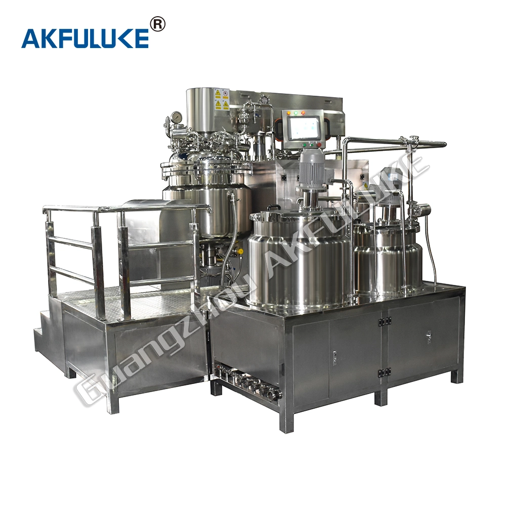 Akfuluke Chemical Pharmaceutical Vacuum emulsificante Homogenizador preço pasta de dentes Making Machine Tanque de mistura