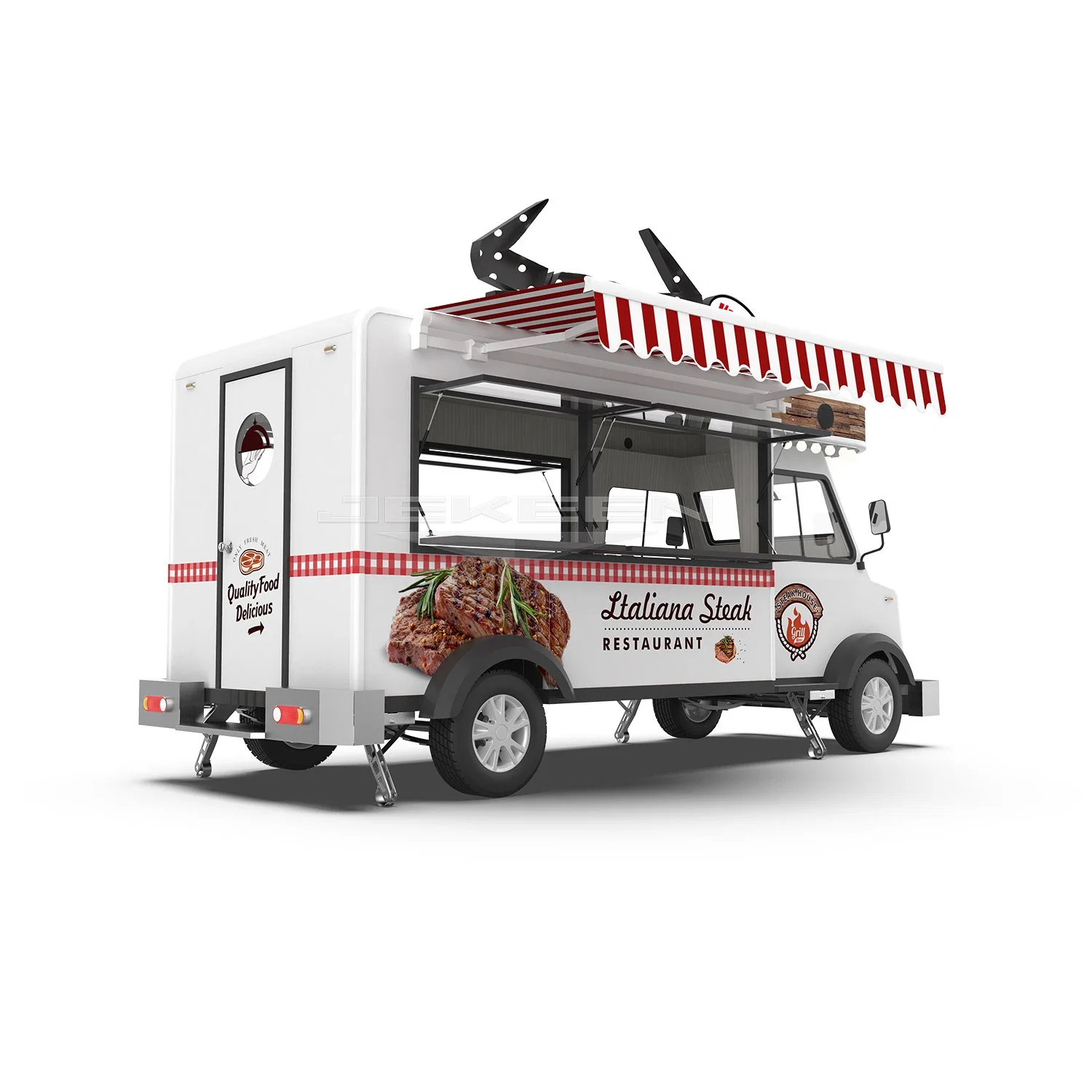 Jekeen Venta caliente máquina barbacoa personalizada Trailer Van Cocina