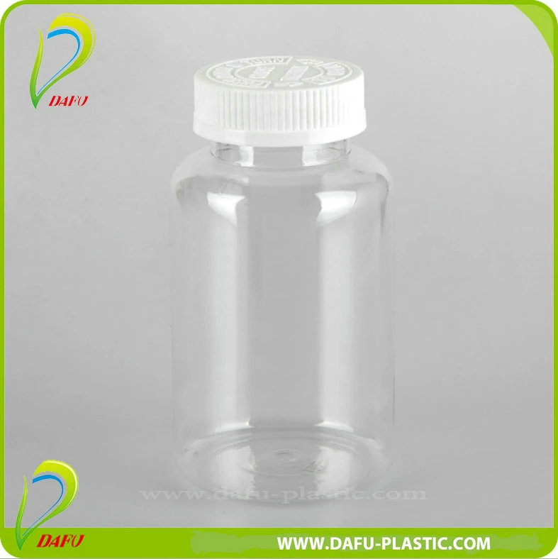 OEM 275ml Pet Clear Plastic Capsule Pill Vitamin Bottle with Cap