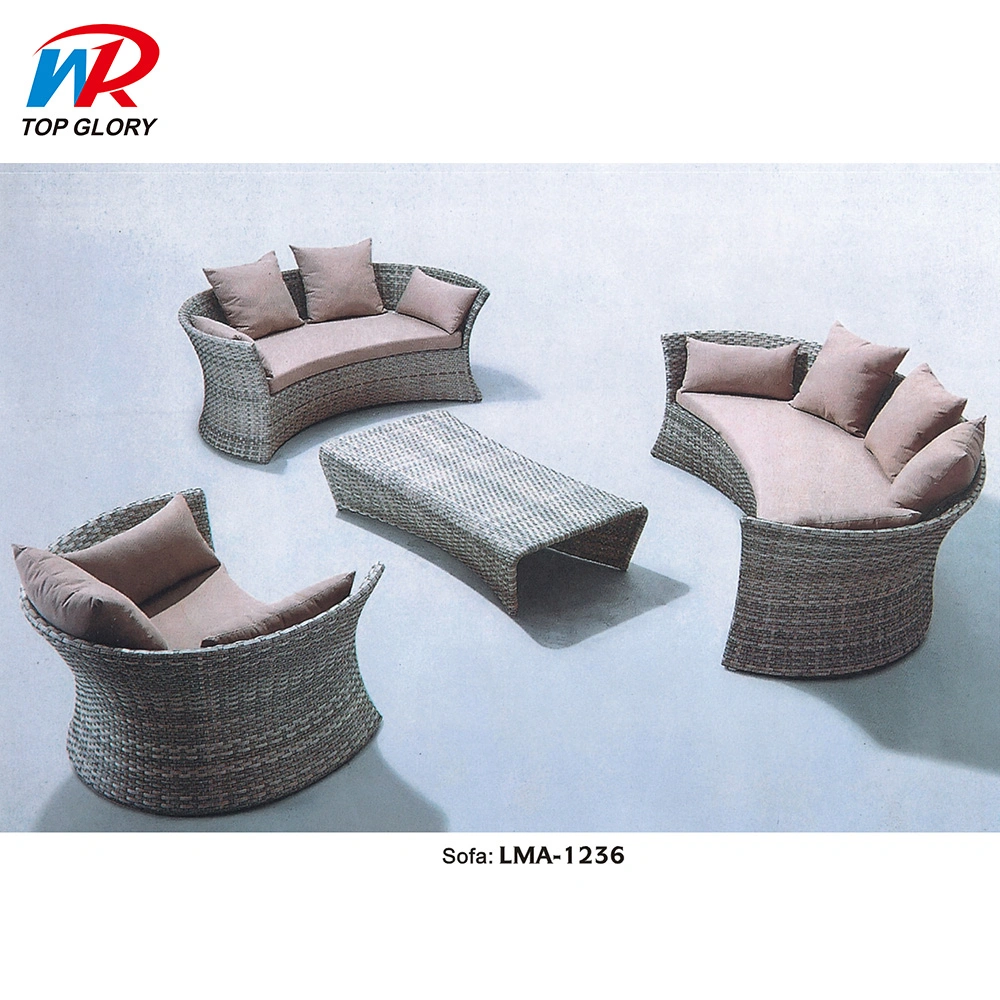 Hot Sale Professional OEM Factory Waterproof UV-Protection Outdoor Furniture Patio Cane Sofa Set