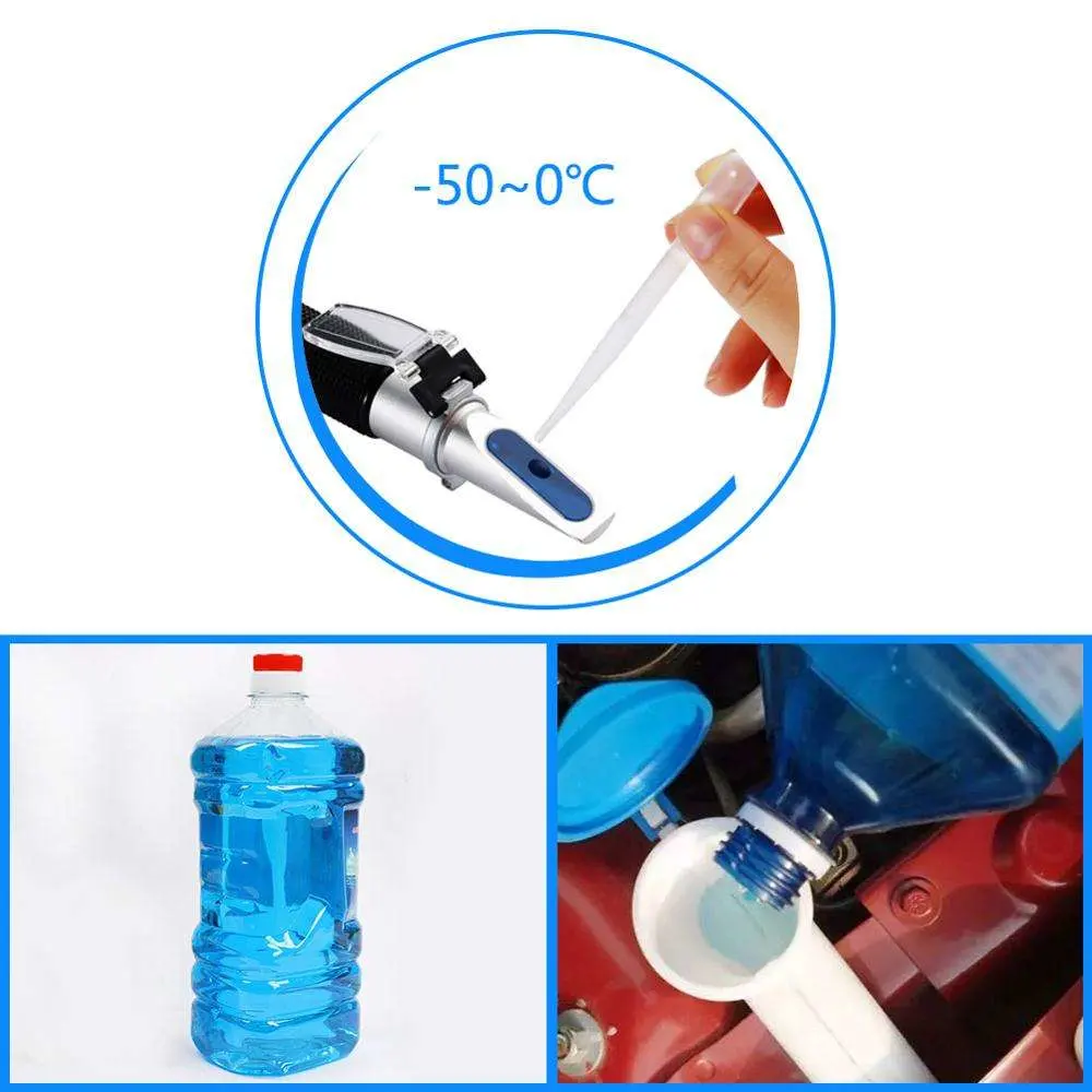 4 in 1 Engine Fluid Car Antifreeze Battery Refractometer Automotive Antifreeze Refractometer