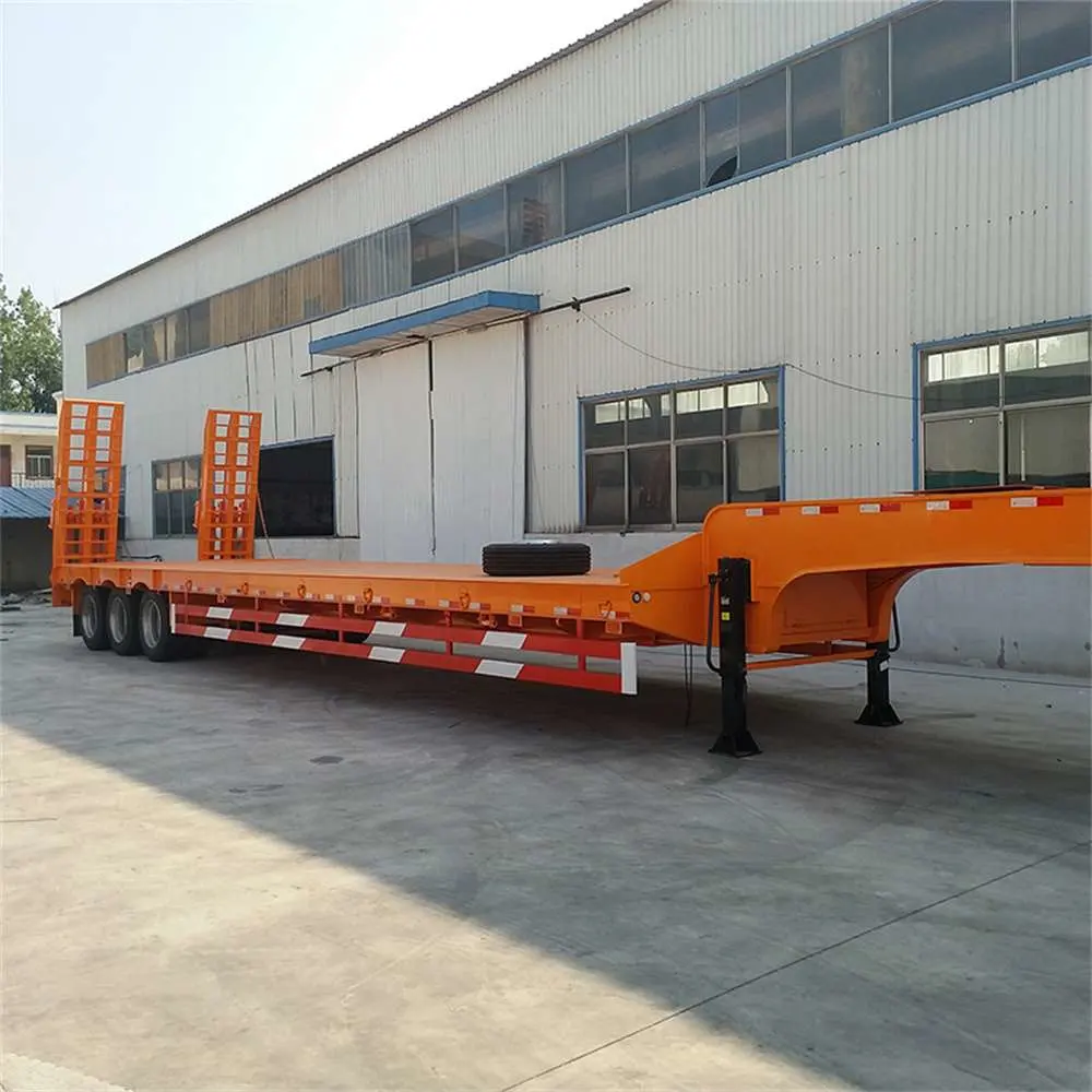 Factory Direct Heavy Duty Lowbed Semi Trailer 2/3/4 Axle Low Loader Lowboy Truck Trailer