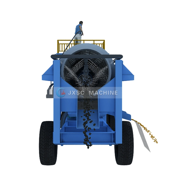 Dewatering Vibrating Drum Sieve Sand Machine Trommel Screen Washer