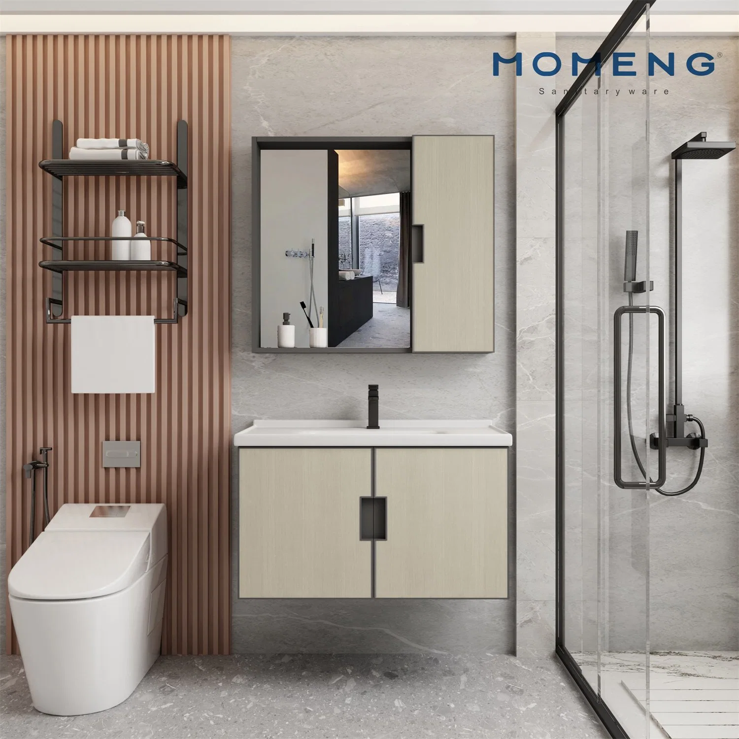 New Design Aluminum Bathroom Modern Design Bathroom Cabinet Set