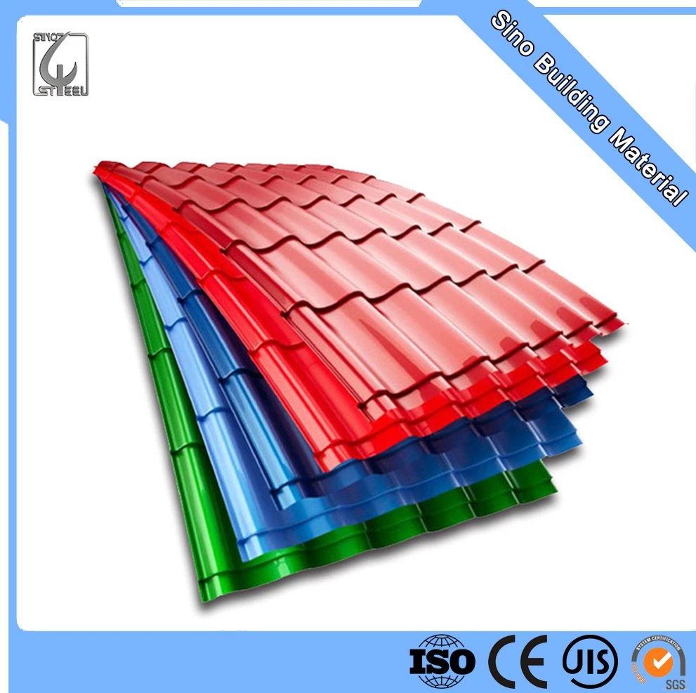 SGCC Building Material Galvanized with Plastic Film PPGI Corrugated Steel Roofing Sheet