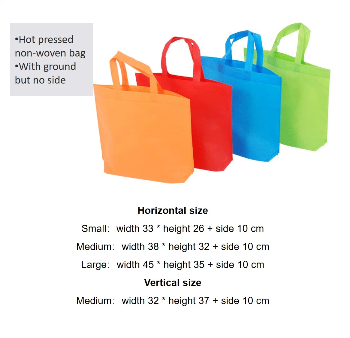 Nicht Gewebte Tasche Wiederverwendbare Nicht-Wasserdichte Beutel Nicht Gewebte Lebensmitteltasche Mit Handgriffen Stoff Portable Tote Bag Bulk für Shopping-Events Party M 23 x 26 x 14 cm