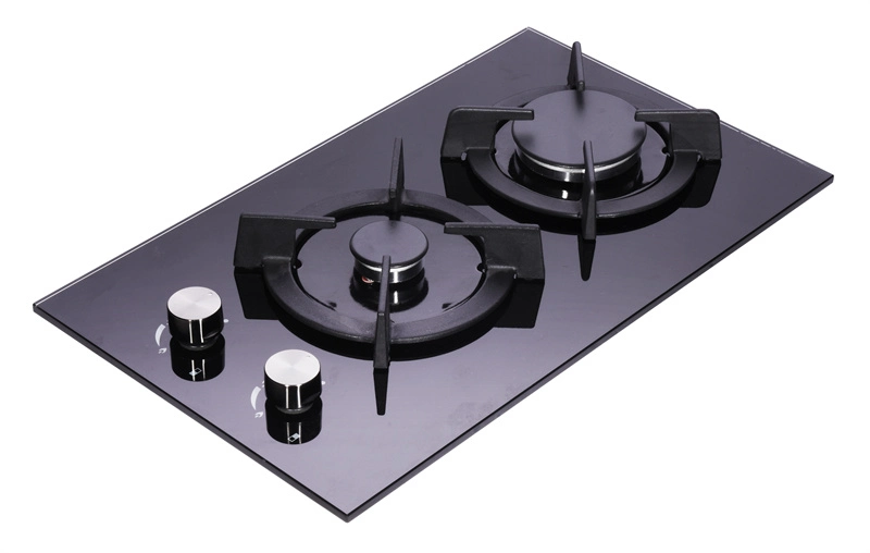 201 Level Stainless Steel Panel Two Burner Gas Stove Home Appliance (JZS32003C1)