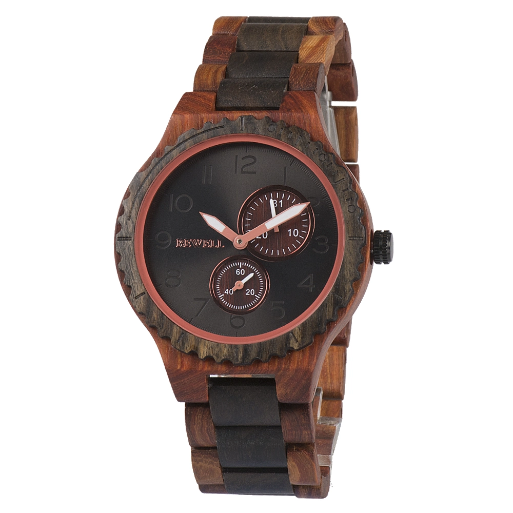 Aktuelle Wooden Watch Luxury Japan Vd73A Uhrwerk Quarzuhren für Herren 3 ATM wasserdicht