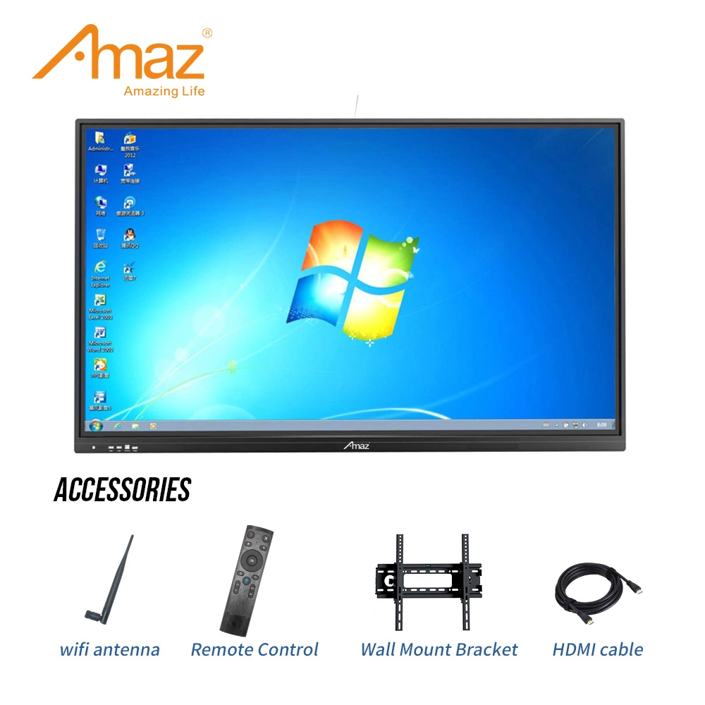 98" pantalla para tocar con Android 4+32g Windows Sistema Dual TV