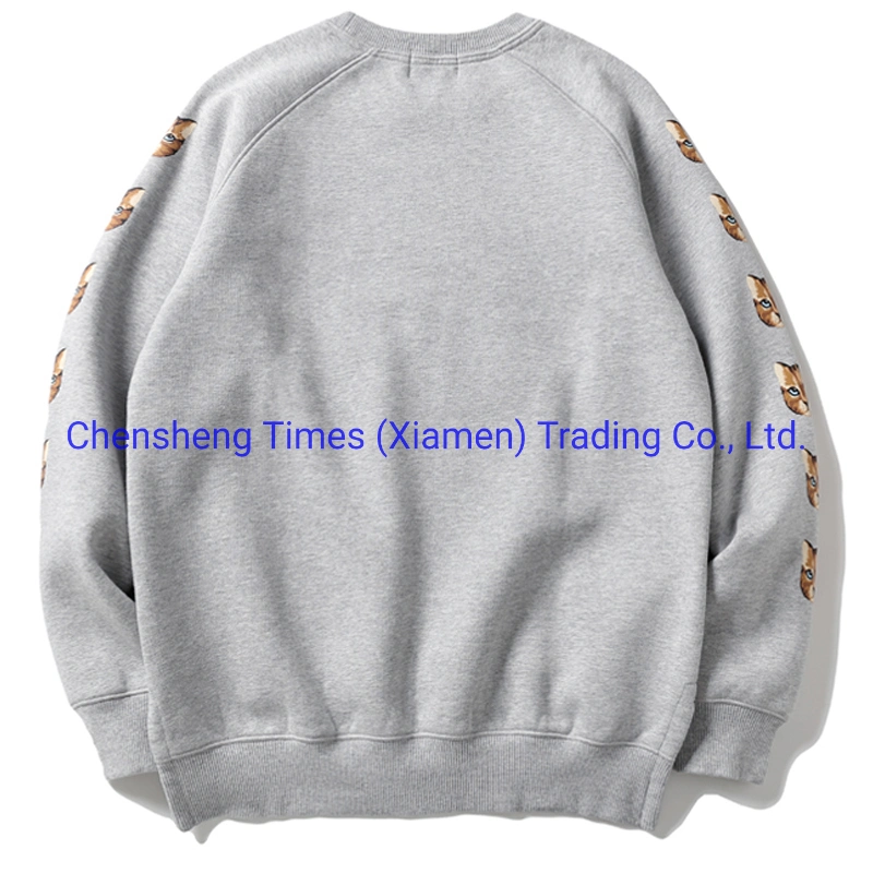 Custom Men Athletic Fit Cotton Fleece Knit Printing Sweater Raglan