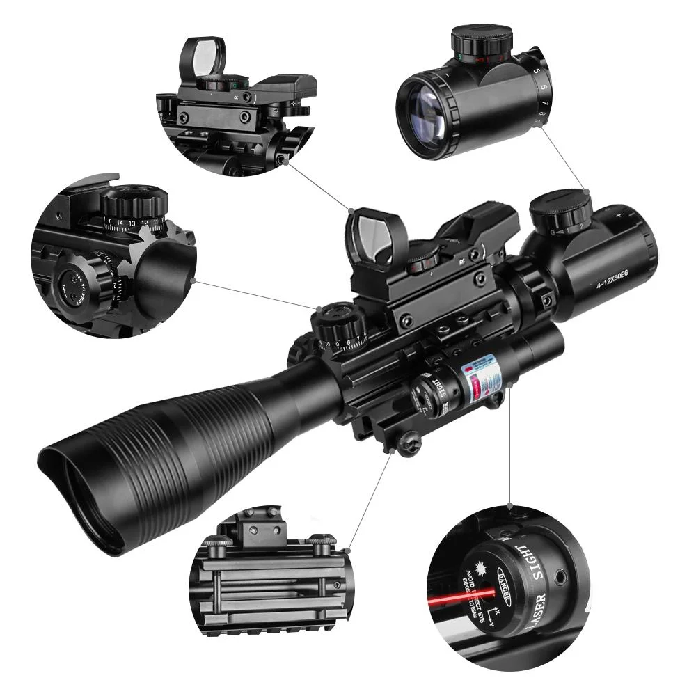 Spina Optics Tactical Outdoor Hunting 3-9X32 Eg Riflescope with Red DOT Laser