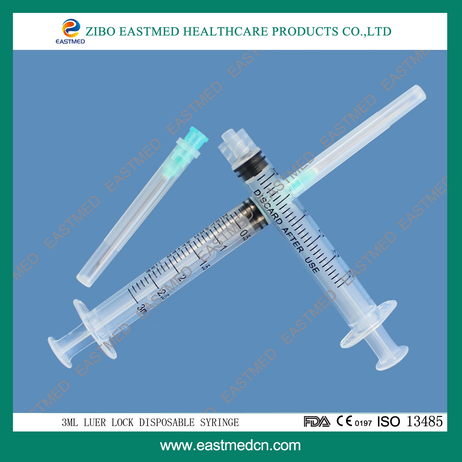 Hot Sale 3cc Syringe Sterile Luer Lock with Attached Needle