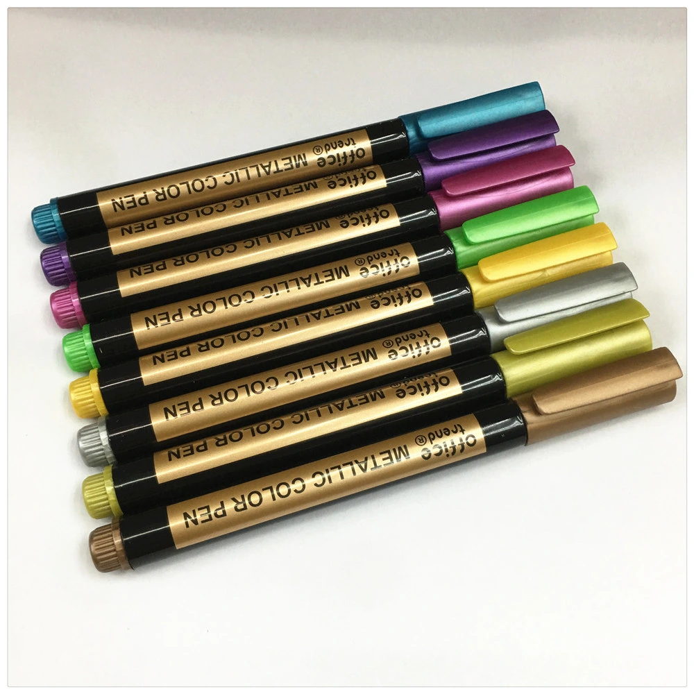 Metallic Color Marker Set Non-Toxic Stationery Office Supply