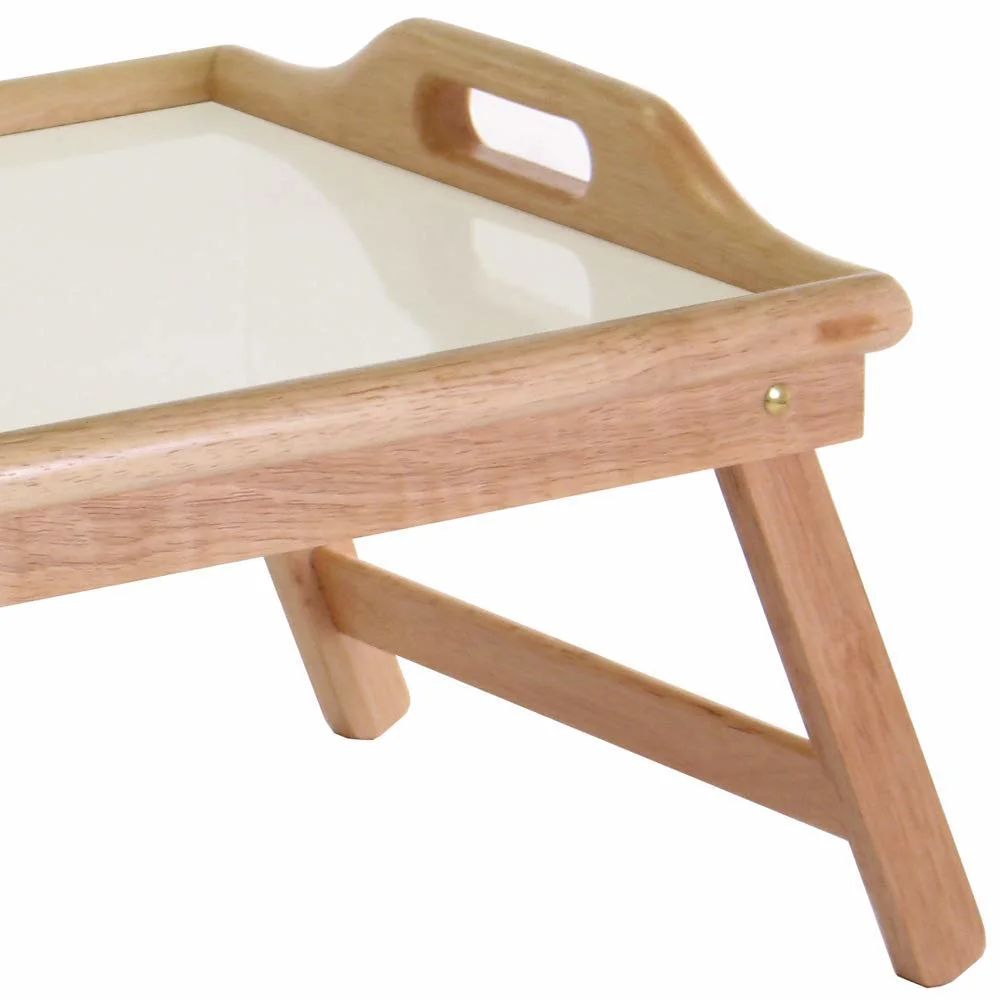 Mesa de bandejas de bambú/madera/madera ecológica con patas plegables para té/café/bebidas/comida