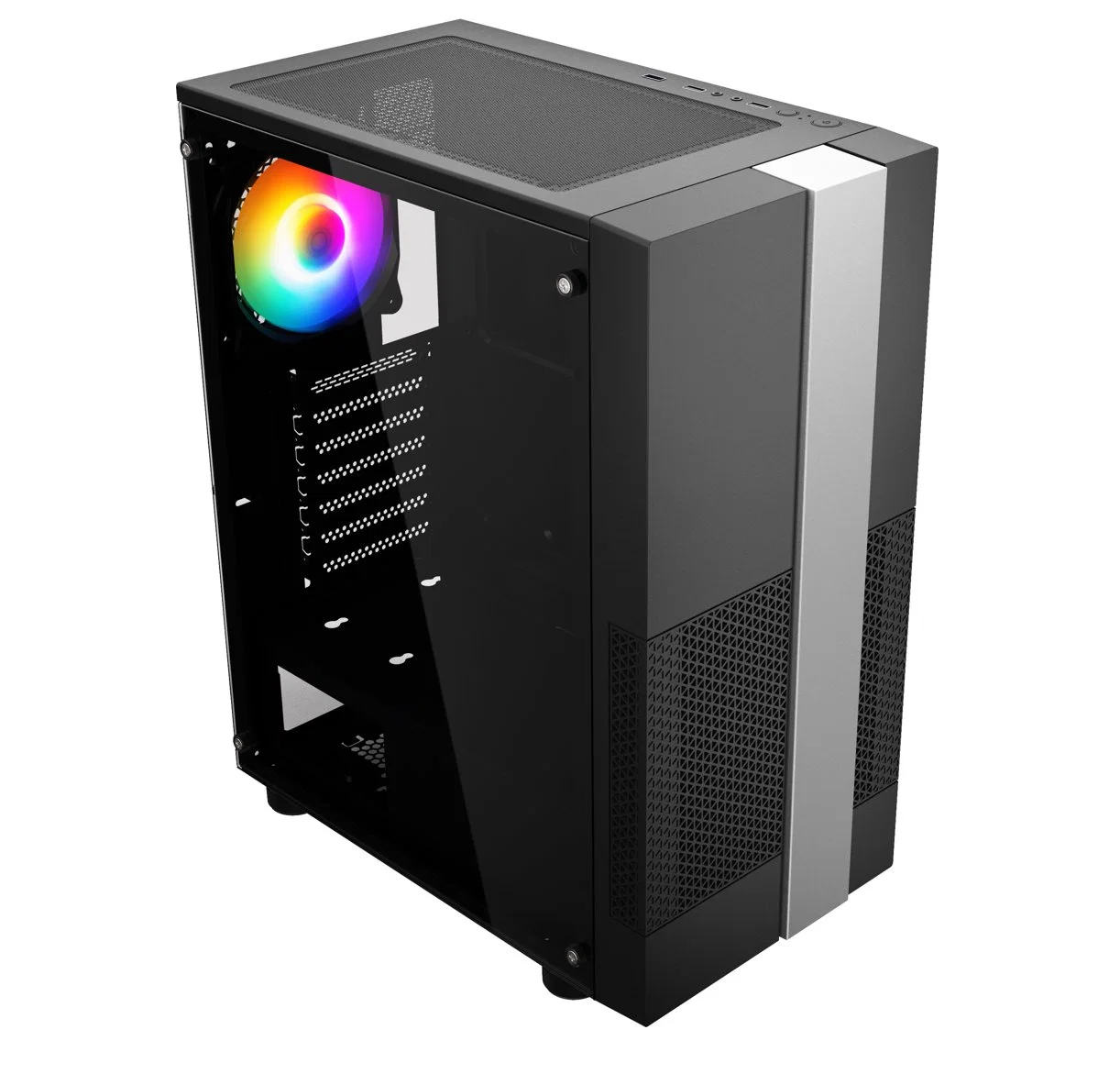 Middle Tower ATX Gaming PC Computer Case with RGB Fans K01, Hot Sale Gaming Case Computer Parts, RGB Fans, Liquid Cooling