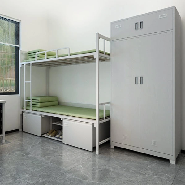 Manufacturers Dormitory Single Bed Steel Bunk Bed System School Cadres House Iron Frame Bed