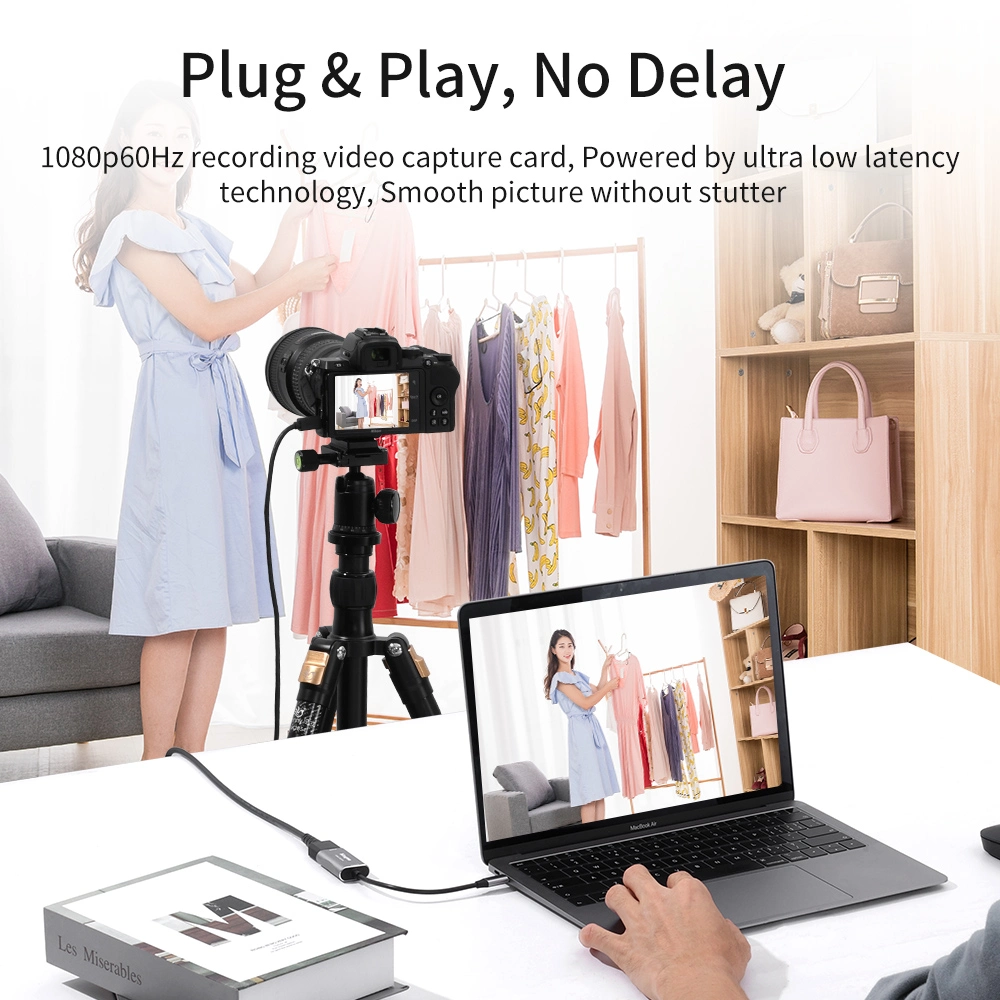 تسجيل Kingma HD Mi على تسجيل فيديو من النوع C USB-C بث مباشر عبر بطاقات 4K Video Game ومؤتمر فيديو