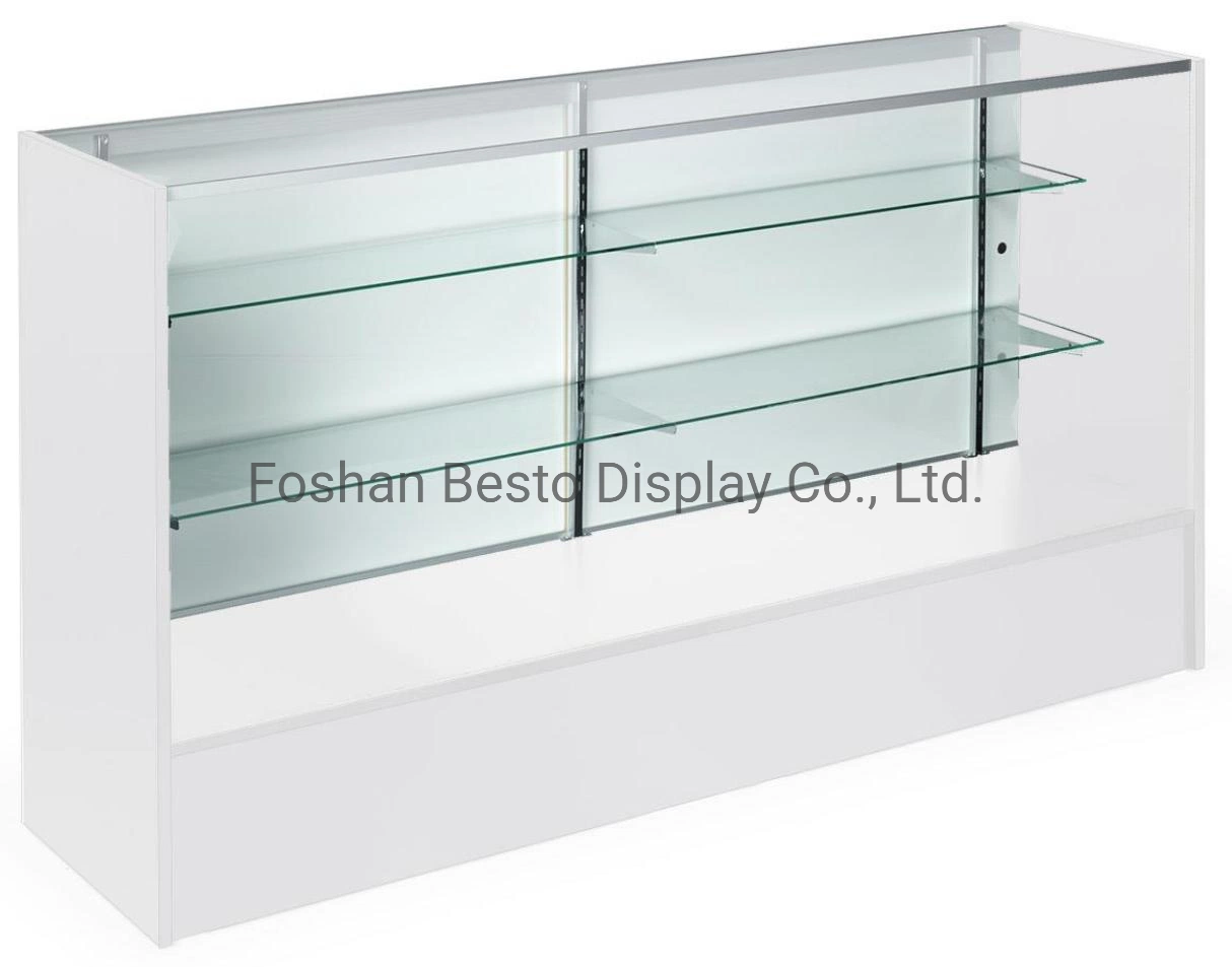 Glass Cash Counter with MDF Corner Cabinet by Wholesale/Supplier Price Equip Stationery Store, Costemic Shop, Clothes Shop, Bag Store