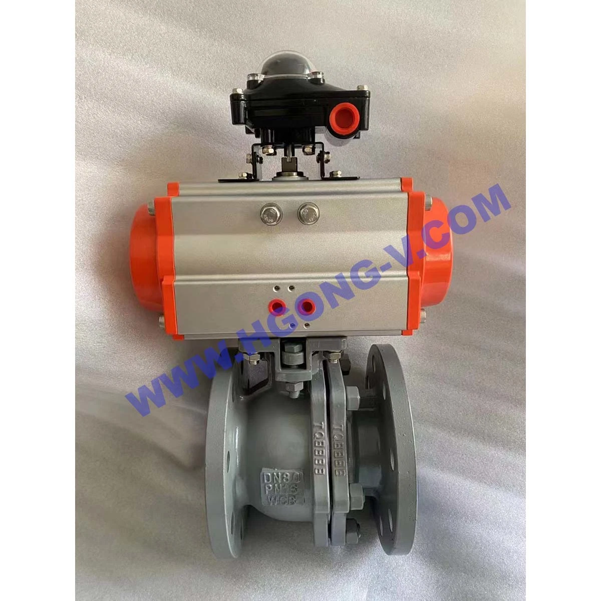 DIN/API Q41f Pneumatic 2PC Stainless Steel Wcb PTFE Seat Forged Flange Ball Valve for Gas