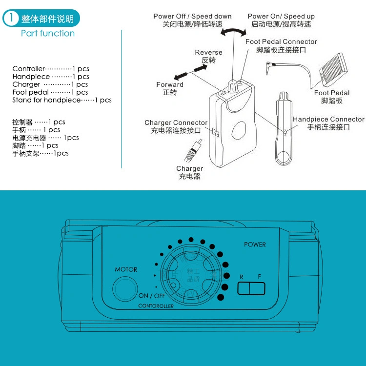 portable Micro Motor Lab Brushless Dental Supplies