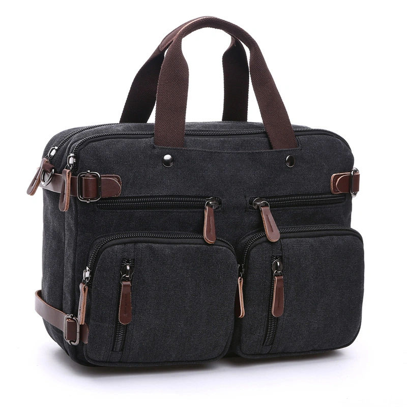 Hand-Held Single Shoulder Canvas Business Travel Conference Briefcase Laptop Computer Notebook Messenger Handbag Bag (CY3542)