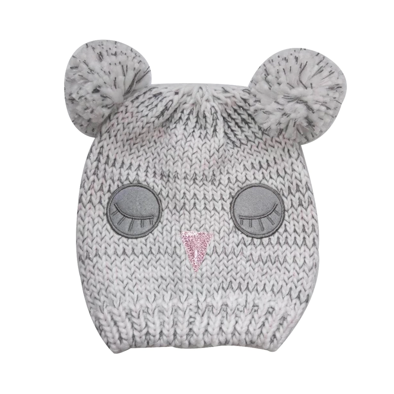 Children Plain Winter Fashion Warm Bunny Cap Hat