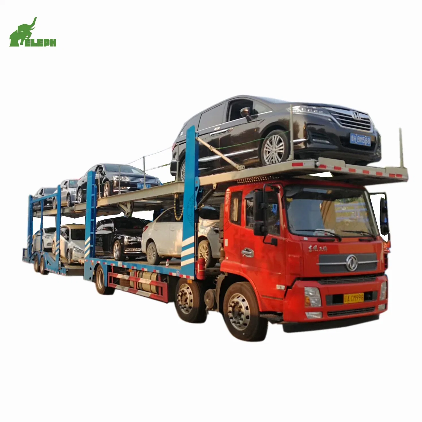 SUV Small Car Transport 2 Floors Hydraulic Loading Car-Carrier Truck Towing Double Semi Trailer