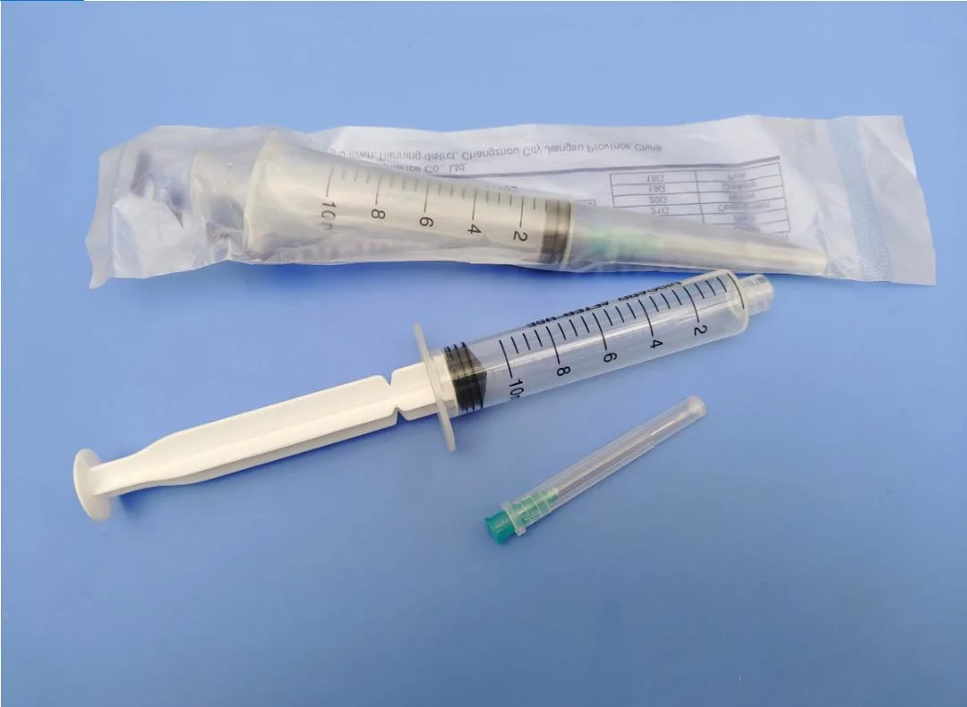 Disposable Sterilized Syringe 10ml, Luer Lock, with Needle 21g