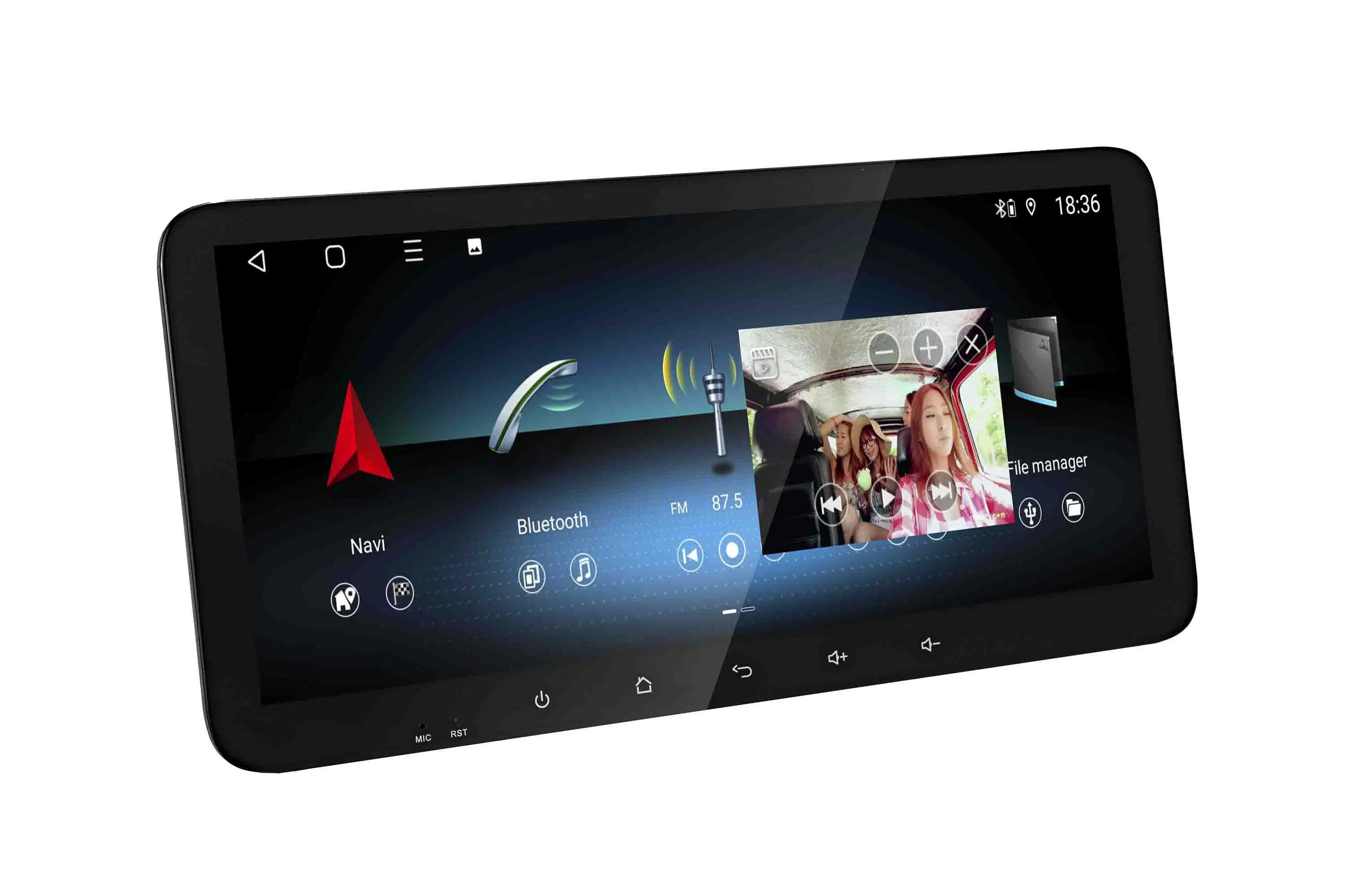 Ecrã Android de 10.33 polegadas Ecrã Car Navegação GPS Android Leitor multimédia estéreo para automóvel Android com leitor de DVD de rádio áudio