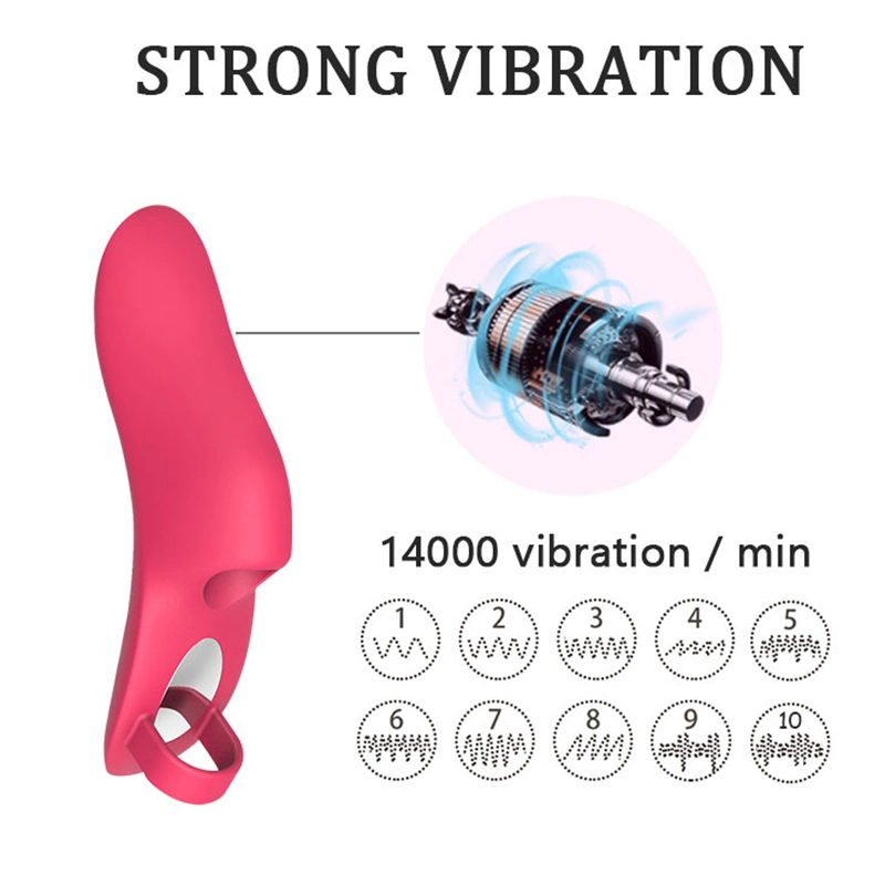 Manchon de vibration de doigt de jouets sexuels Clitoris stimulation vibrant de la brosse du manchon de doigt G Spot vibrateur de massage